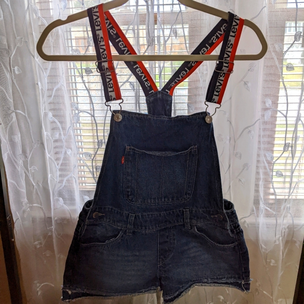 Levi's big girls destructed denim shortall